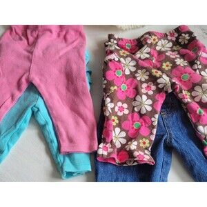 0 To 3 Baby Girl Pants and a pair of jeans pull up mixed lot